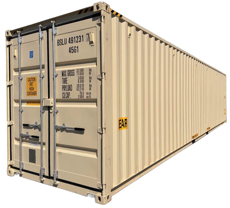 New one trip 40' containers