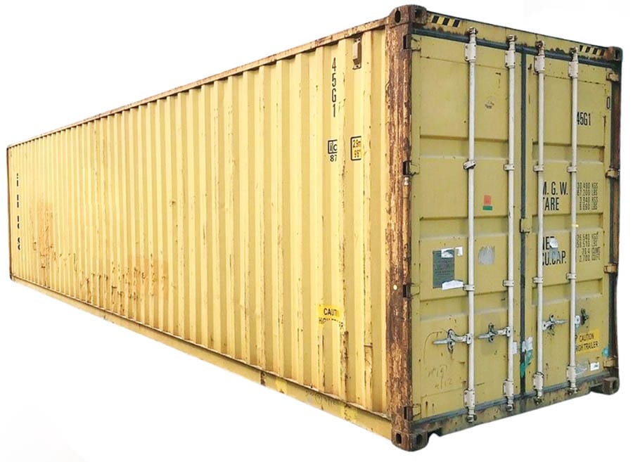 Used wind and watertight 40' containers